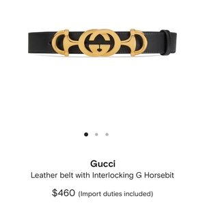 Gucci Interlocking G horsebit grey belt